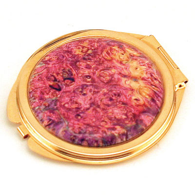 24kt Gold Mini Compact Plated Mirror Item #: PKCMRG