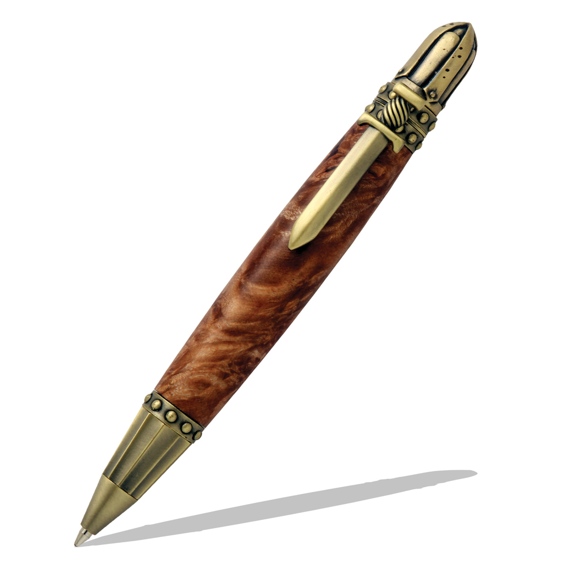 Knights Armor Twist Pen In Antique Brass At Penn State Industries