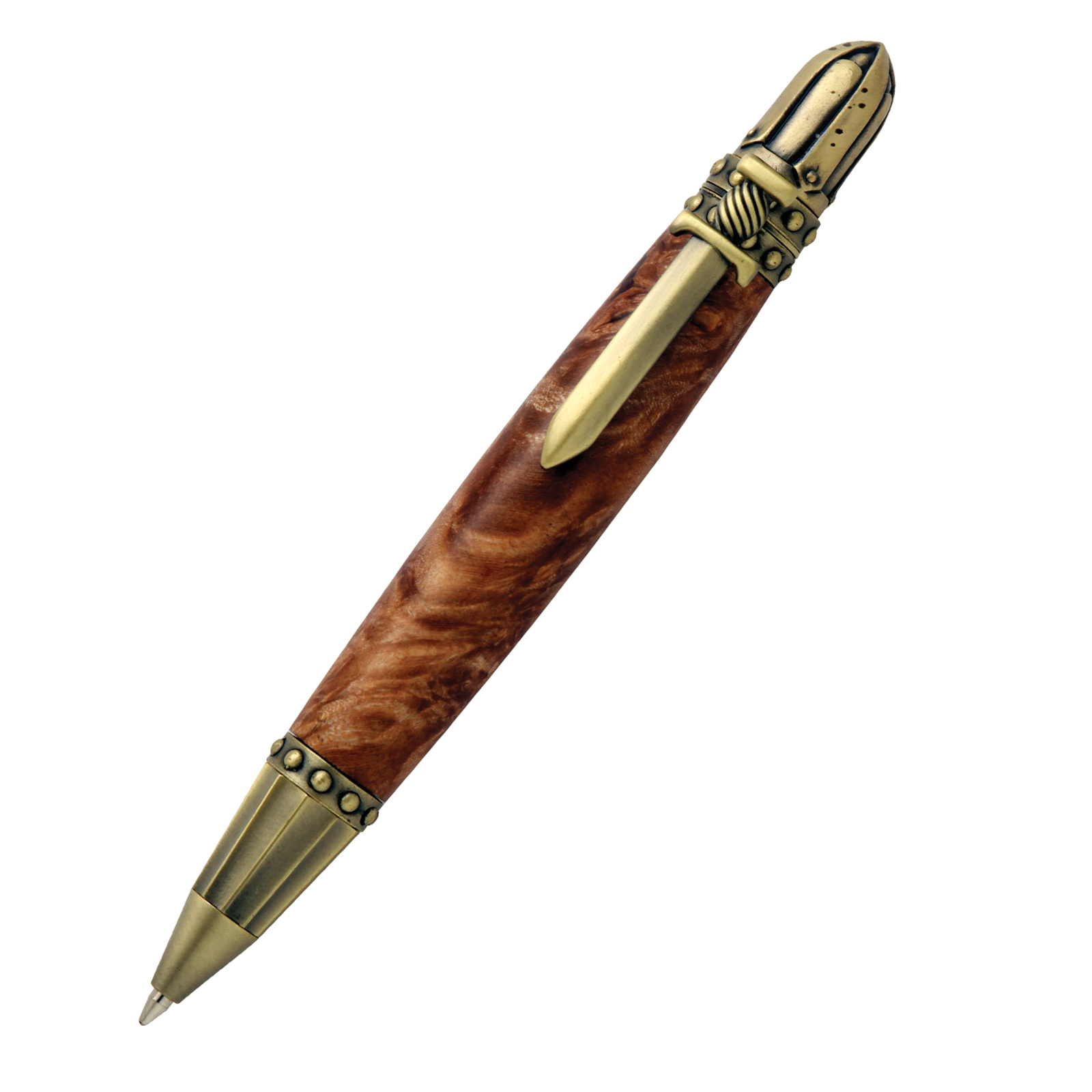 Knights Armor Twist Pen in Antique Brass at Penn State Industries