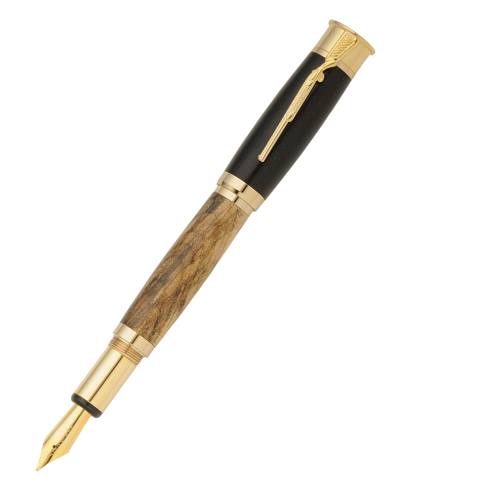 Over and Under Shotgun 24kt Gold Fountain Pen Kit at Penn State Industries