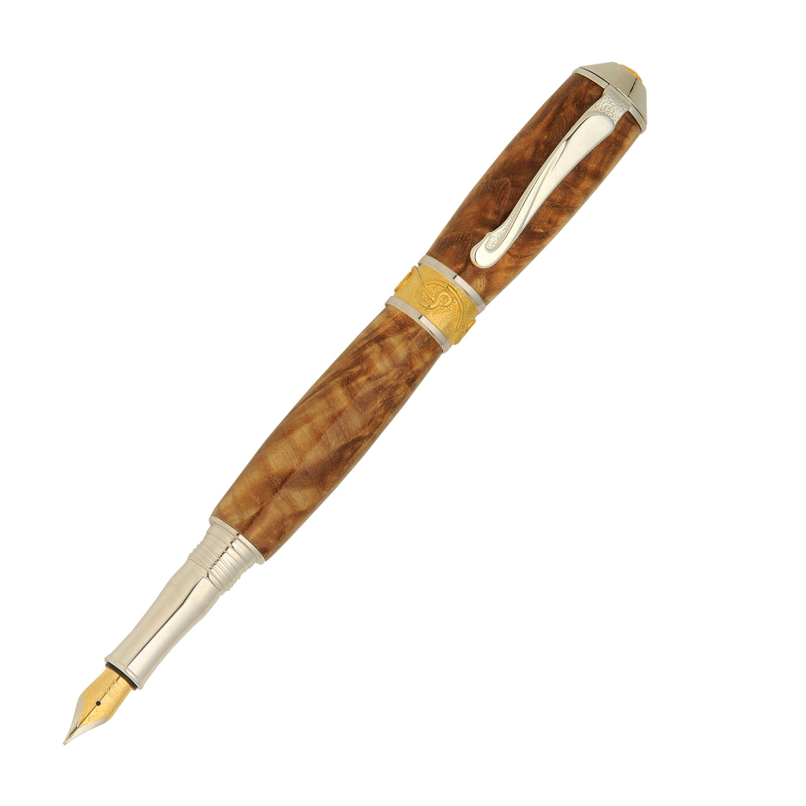 Broadwell Nouveau Sceptre Rhodium And 22kt Gold Fountain Pen Kit At 