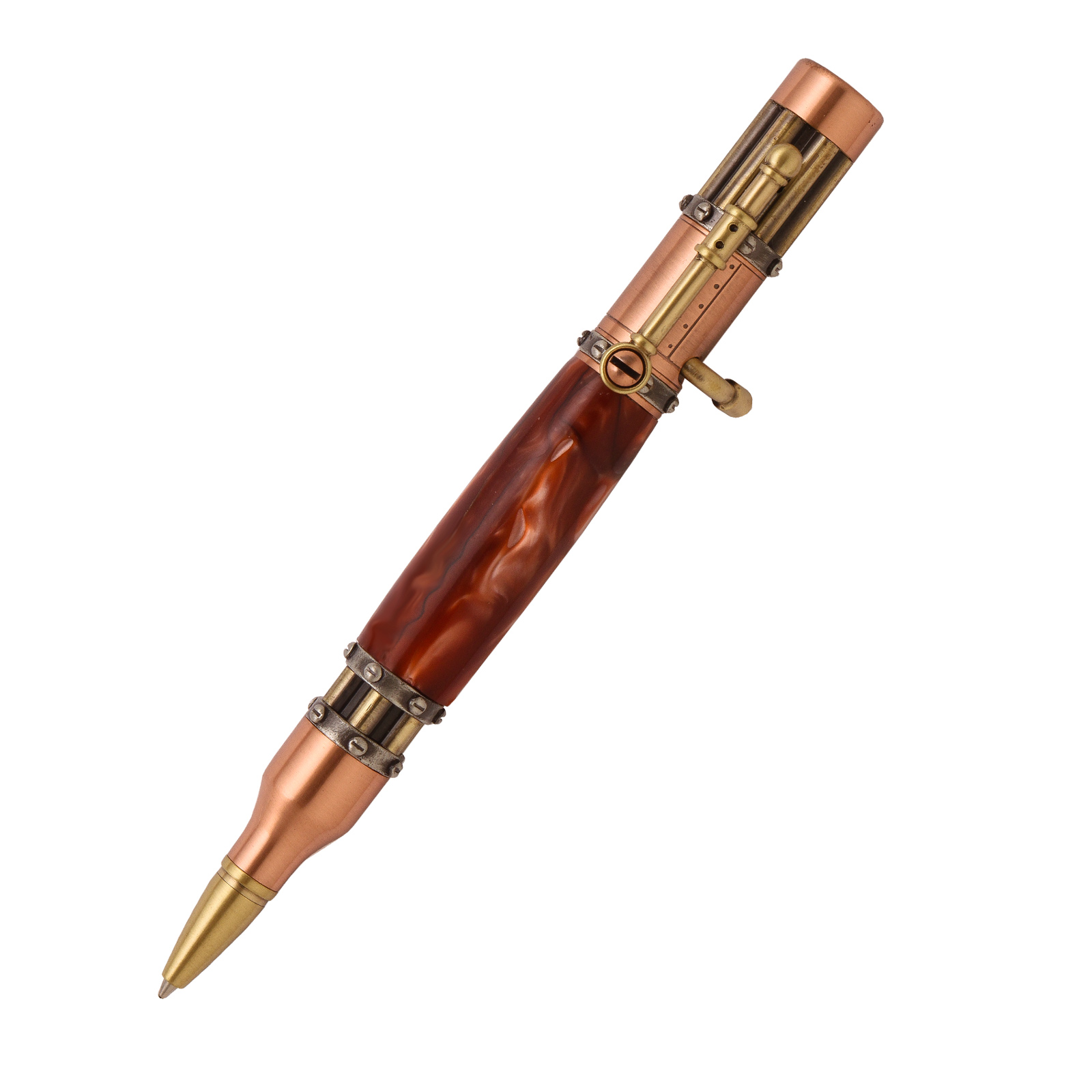 Steampunk Bolt Action Antique Copper and Antique Brass Pen Kit at Penn ...