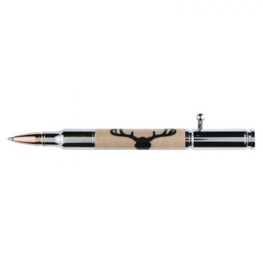 Deer Skull Pen Inlay Kit and Bolt Action Pen Kit in Gun Metal Combo Pack