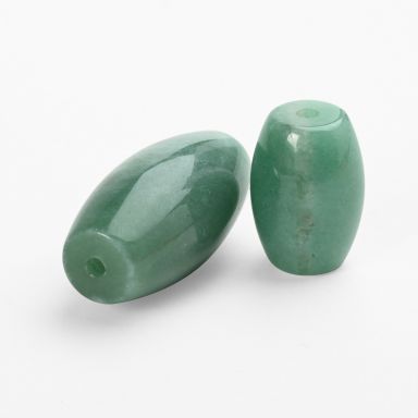 Green Aventurine Jade Massage Stones for Face Roller Kit - Set of 2 (Face Roller Handle not included