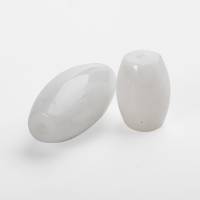 White Jade Massage Stones for Face Roller Kit - Set of 2 (Face Roller Handle not included)