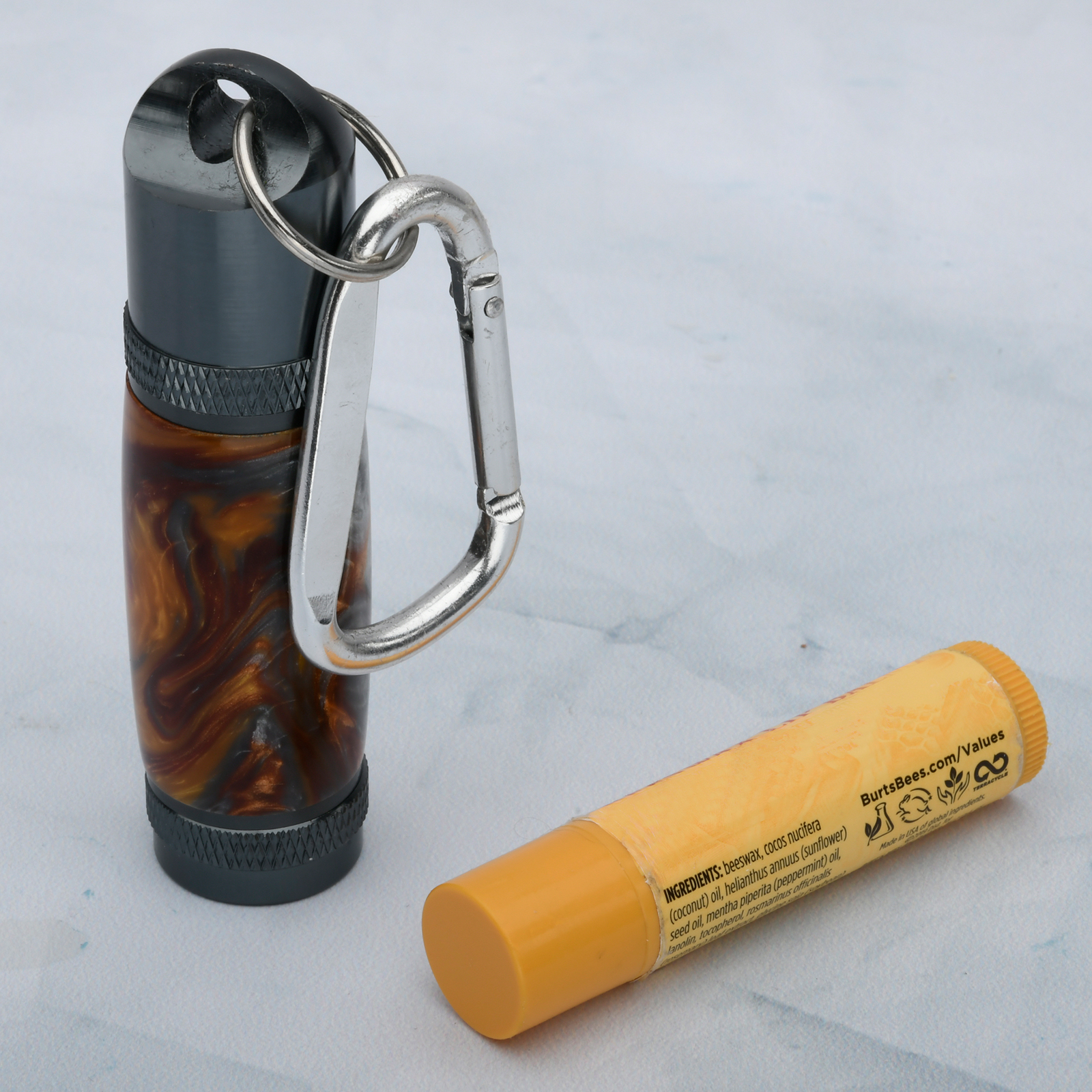 Lip Balm Holder Keychain Kit in Golden Anodized Aluminum at Penn State  Industries