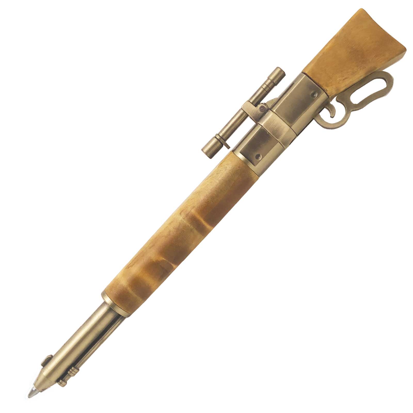 East Indian Rosewood Lever Action Click Pen - offers Pewter