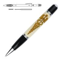 Caduceus Pen Inlay Kit and Gatsby Grande Chrome Pen Kit Combo Pack