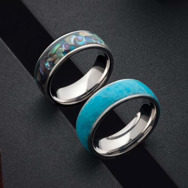 Inlay Ring Core Stainless Steel, 8mm Wide