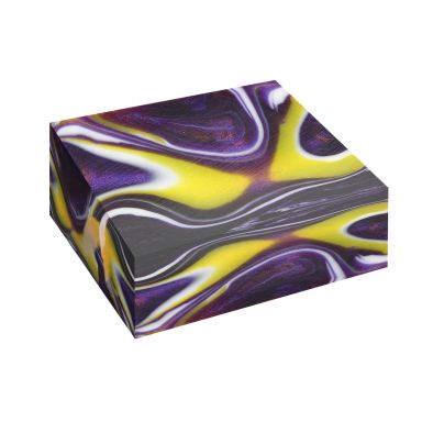 Alumilite Purple and Yellow Swirl Ring Blank