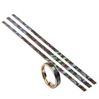 Abalone Green Strip - 3 Pack, 4mm wide for 6mm Inlay Ring