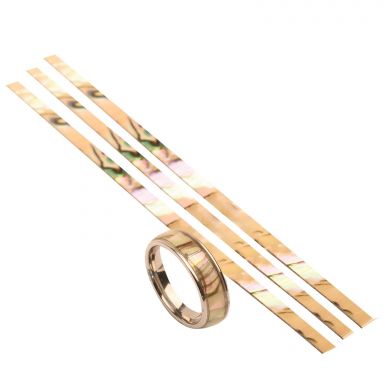 Abalone Pearl Strip - 3 Pack, 4mm wide for 6mm Inlay Ring