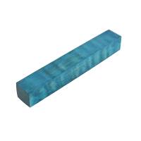 Stabilized Turquoise Curly Maple 3/4in. X 3/4in. X 5in. Pen Blank