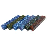 Pack of 6 Multicolor Crush 3/4 in. x 3/4 in. x 5 in. Pen Blanks