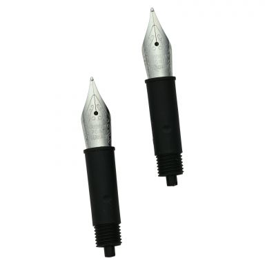 Fountain Pen Replacement Nib Assembly: Stainless Steel, 2 Pack, #5 Size, Fine Tip