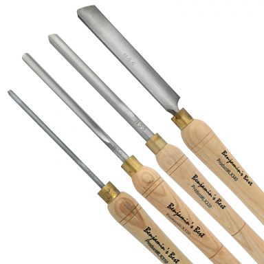 Set of 4 Benjamins Best HSS Spindle Gouges