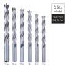 6 Piece Brad Point Drill Bit Set