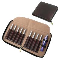 Dark Brown Leather Case for Crochet Hooks