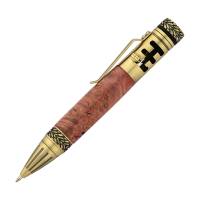 Titan Gearshift Tire Spinner Pen Kit in Antique Brass