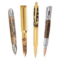 Bullet Cartridge Pen Bundle: 4 Pen Kits, 4 Blanks, and 4 sets of FREE Bushings