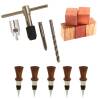 Bottle Stopper Starter Set: with 5 Chrome Kits, 5 Blanks and Chuck System