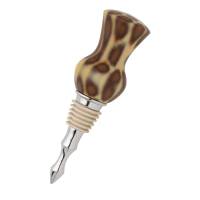 Vintage Bottle Stopper in Chrome w/ Tan Silicone Stopper