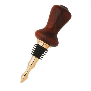 Vintage Bottle Stopper in Gold Titanium w/ Black Silicone Stopper