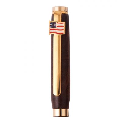 American Flag 24kt Gold Pen Clip