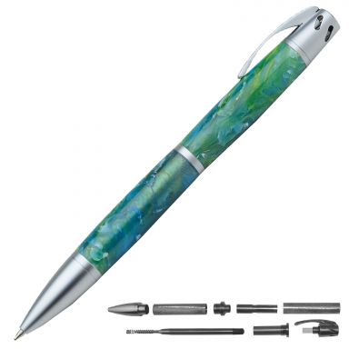 Aromatherapy Satin Chrome Twist Pen Kit