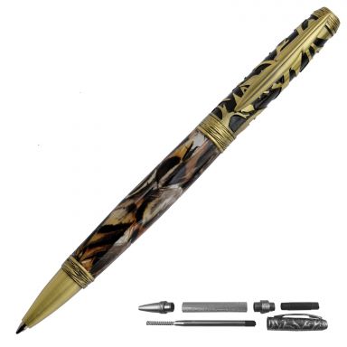 Bird Antique Brass Twist Pen Kit