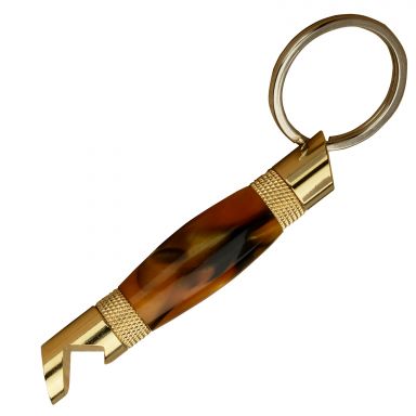 Bottle Opener 24kt Gold Keychain Kit