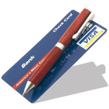 Credit Card Brushed Satin Twist Pen Kit