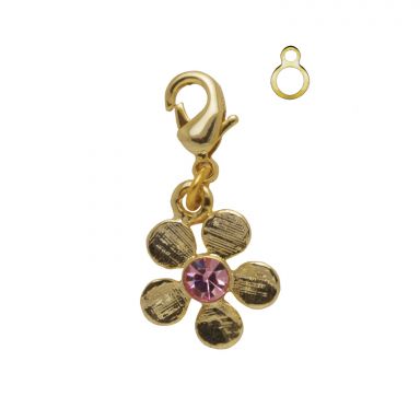 7mm Sunflower 24kt Gold Bling Pen Charm