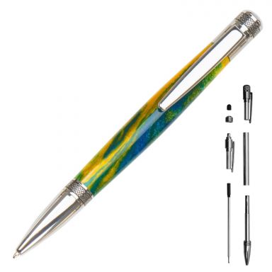 Cortona Chrome Twist Pen Kit