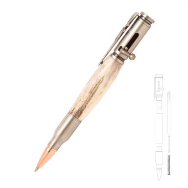 30 Caliber Bolt Action Antique Pewter Pen Kit