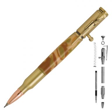 30 Caliber Bolt Action Antique Brass Bullet Cartridge Pencil Kit