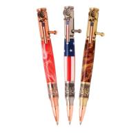 3 Bald Eagle Insignia Flag Bolt Action Pen Kit Starter Set