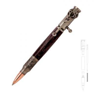 Deer Hunter Bolt Action Antique Pewter Pen Kit