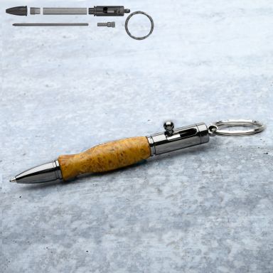 Mini Bolt Action Gun Metal Keychain Kit