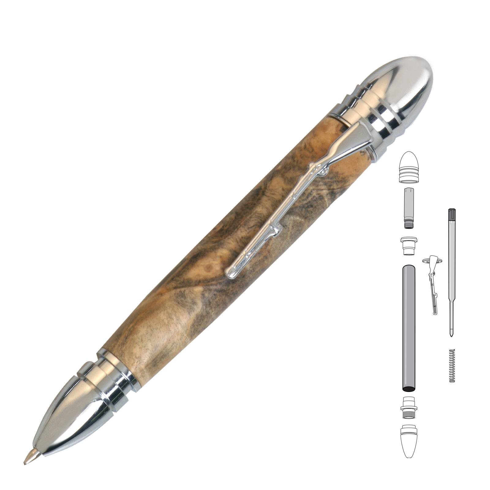 30 Caliber Bolt Action Gun Metal Bullet Cartridge Pen Kit at Penn