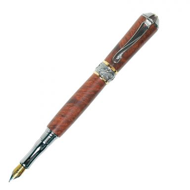 Broadwell Nouveau Sceptre Gun Metal and 22kt Gold Fountain Pen Kit