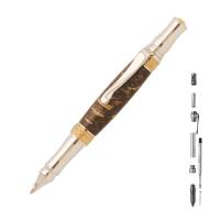 Nouveau Sceptre Gold and Chrome Ballpoint Twist Pen Kit