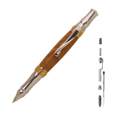 Nouveau Sceptre Gold TN and Chrome Ballpoint Twist Pen Kit