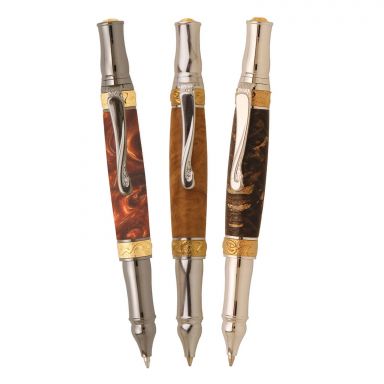 3 Nouveau Sceptre Ballpoint Twist Pen Kit Starter Set