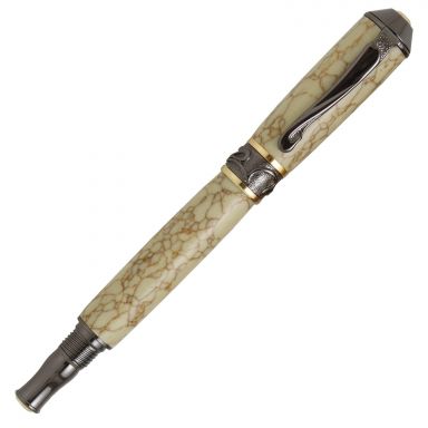 Broadwell Nouveau Sceptre Gun Metal and Gold Rollerball Pen Kit