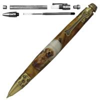 Dog Antique Brass Click Pen Kit