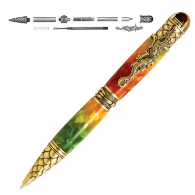 Dragon Antique Brass Twist Pen Kit