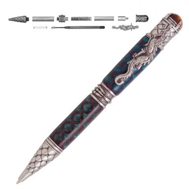 Dragon Antique Pewter Twist Pen Kit