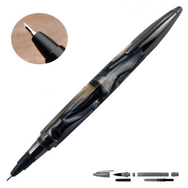 Refillable Fiber Tip Gun Metal Pen Kit