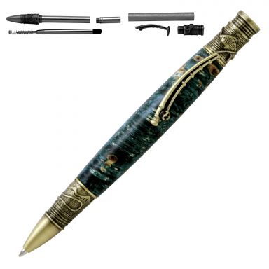 Fly Fishing Antique Brass Twist Pen Kit